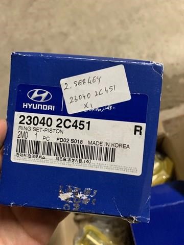 Кільця поршневі комплект на мотор, STD. Hyundai/Kia 230402C451 ціна, від 75.54 USD