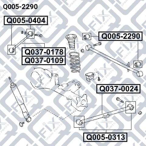 Q0052290 Q-fix Сайлентблок заднього поперечного важеля