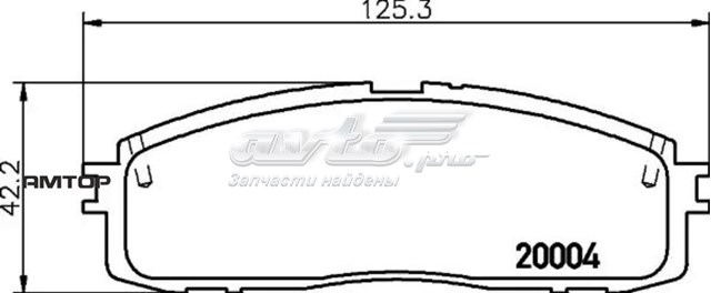 Колодки гальмові задні, дискові NP1046 Nisshinbo