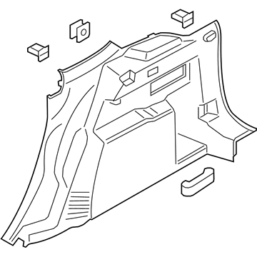 Облицювання багажного відсіку, праве CJ5Z7831012AA Ford