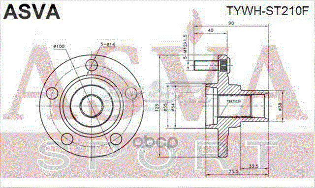 Передня маточина TYWHST210F Asva