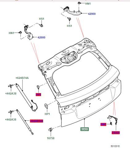 П'яті двері Land Rover LR110352 ціна, від 173.09 USD