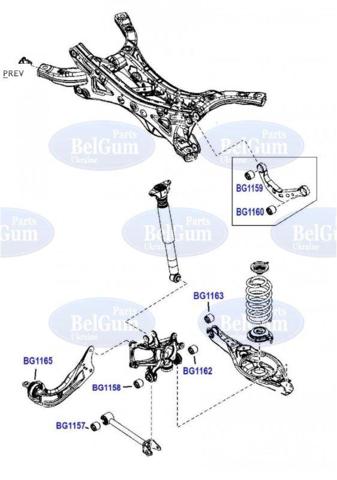 Сайлентблок заднього верхнього важеля Belgum BG1160