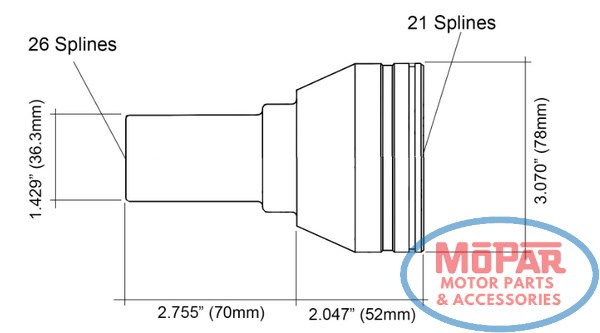  CVJ070 Driveshaft