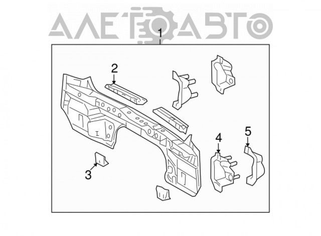Купити 5830748070 Toyota Панель задня, багажного відсіку