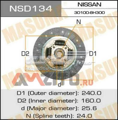 Диск зчеплення ведений Masuma NSD134