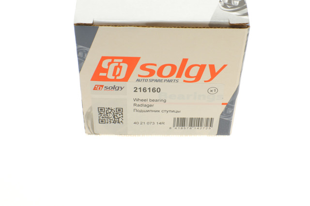 216160 Solgy Підшипник маточини передньої
