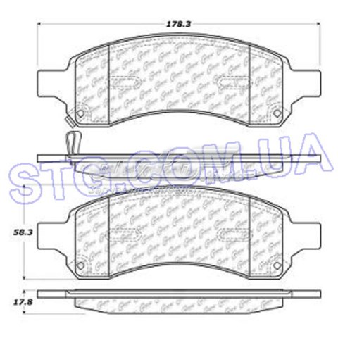 Тормозні колодки Centric Parts 10211690