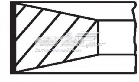 Кільця поршневі на 1 циліндр, STD. 007RS001060N0 Mahle Original