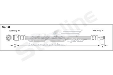 Купити HABG1235 Starline Шланг гальмівний задній