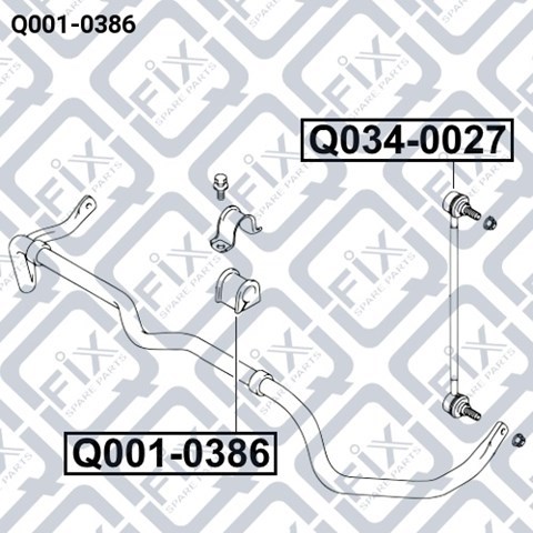 Втулка переднього стабілізатора Q-fix Q0010386