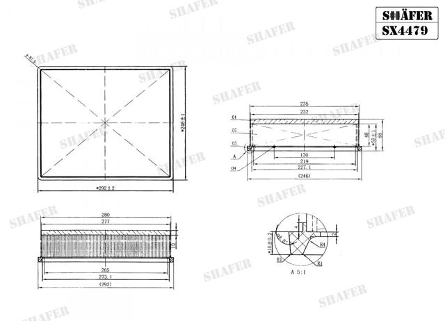 SX4479 Shafer Повітряний фільтр двигуна