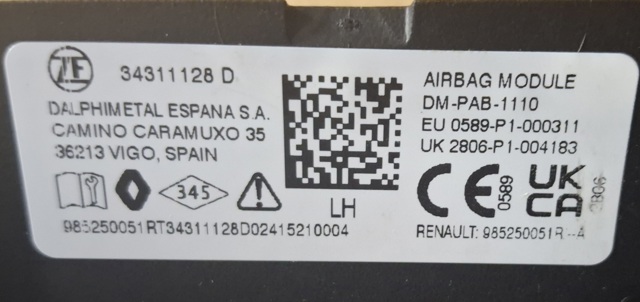  Renault (RVI) 985250051R ціна, від 213.26 USD