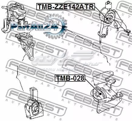 Подушка (опора) двигуна, задня TMBZZE142ATR Febest