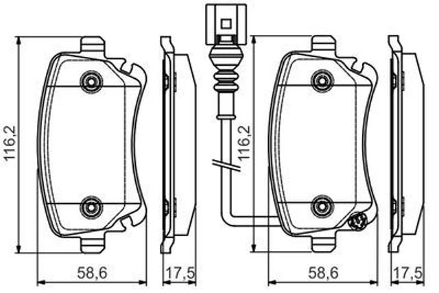 Задні гальмівні колодки Bosch 986495094 ціна, від 21.43 USD