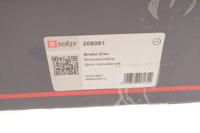 Купити 208081 Solgy Диск заднього гальма