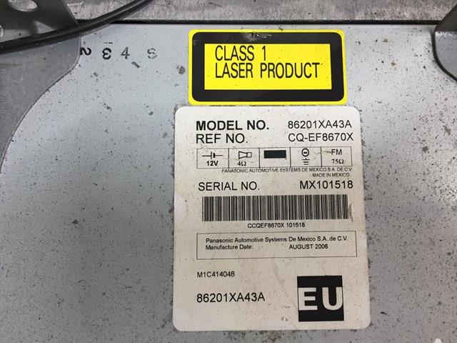 86201XA43A Subaru 