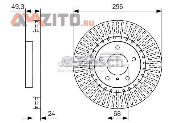 0986479T44 Bosch Гальмо дискове переднє