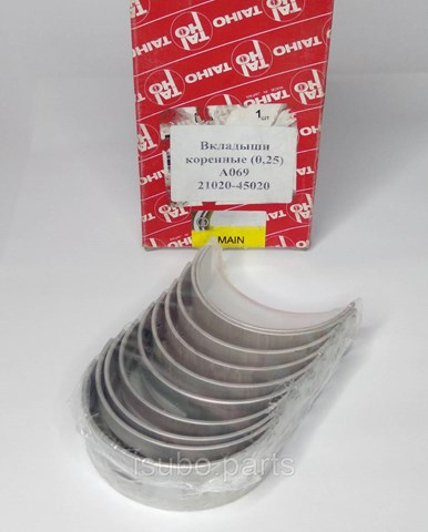 Вкладиші колінвала, корінні, комплект, стандарт (STD) KM0100075 KAP