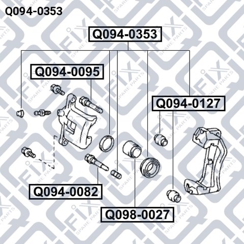 Ремкомплект заднього супорта Q-fix Q0940353