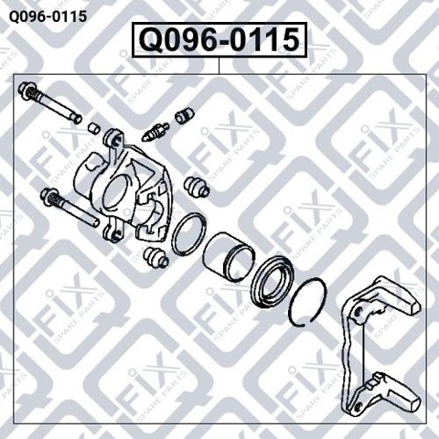 Q0960115 Q-fix Супорт гальмівний задній лівий