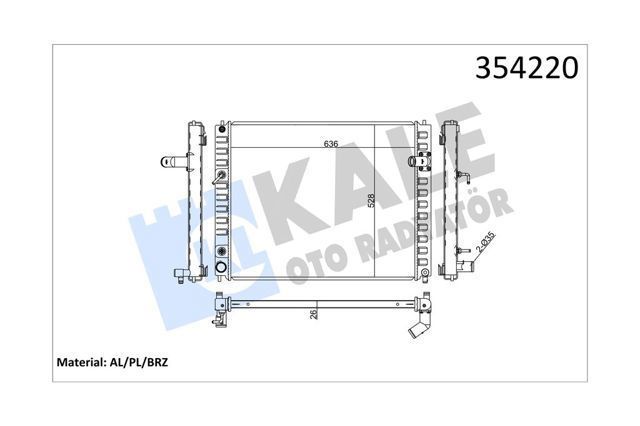 Радіатор основний Kale 354220 ціна, від 145.97 USD