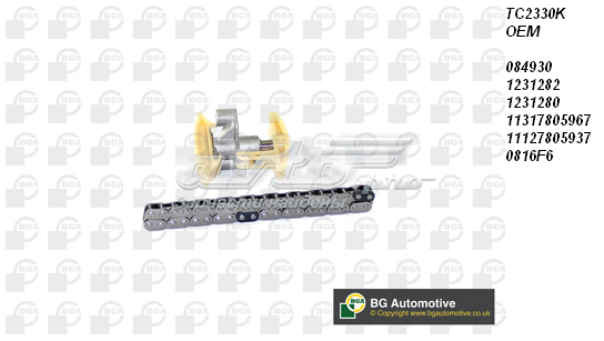 Ланцюг ГРМ, комплект, верхній BGA TC2330K