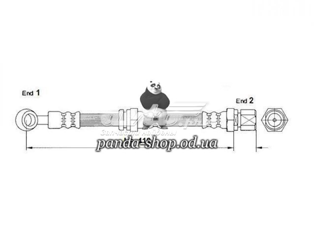 Шланг гальмівний передній, правий K&K FT0191 ціна, від 11.20 USD