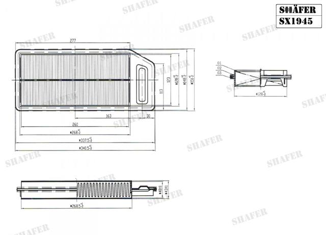 Повітряний фільтр SX1945 Shafer