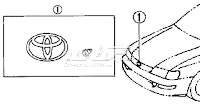 Емблема капота Toyota Carina E (T19) (Тойота Каріна)