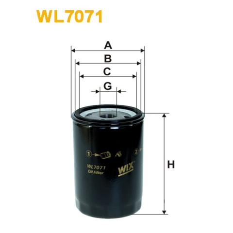 WL707112 WIX Фільтр масла