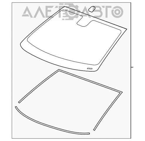 23390458 General Motors Автомобільне скло