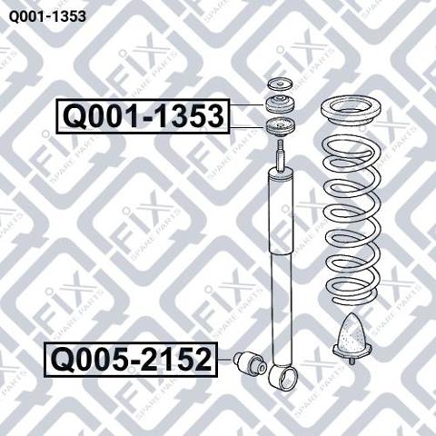 Втулка амортизатора заднього Q-fix Q0011353