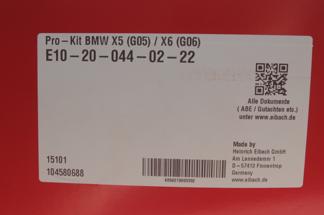 E10200440222 Eibach Комплект пружин підвіски на авто