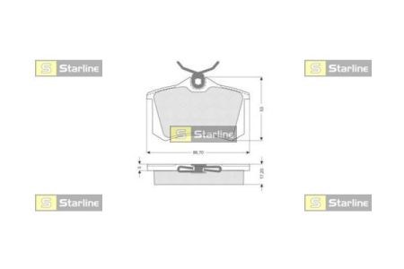 Задні гальмівні колодки Starline SBDS002S ціна, від 18.02 USD