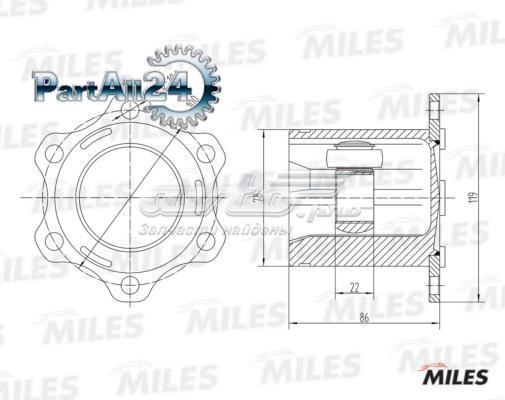 ШРУС внутрішній, передній Miles GA10008