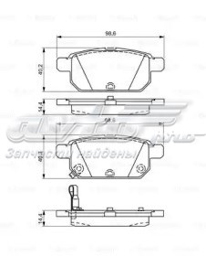 Колодки гальмові задні, дискові 0986495301 Bosch