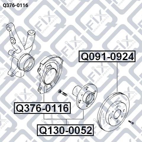 Болт кріплення маточини Q-fix Q3760116 ціна, від 2.30 USD
