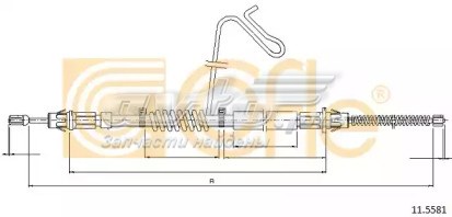 Трос ручного гальма задній, правий 115581 Cofle