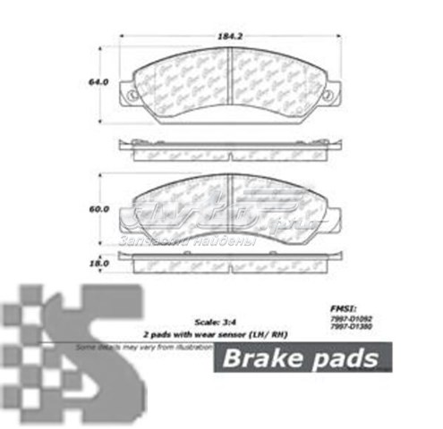 10210920 Centric Parts Передні гальмівні колодки