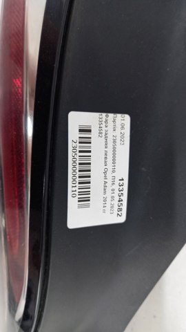 13354582 Opel Задня ліва фара