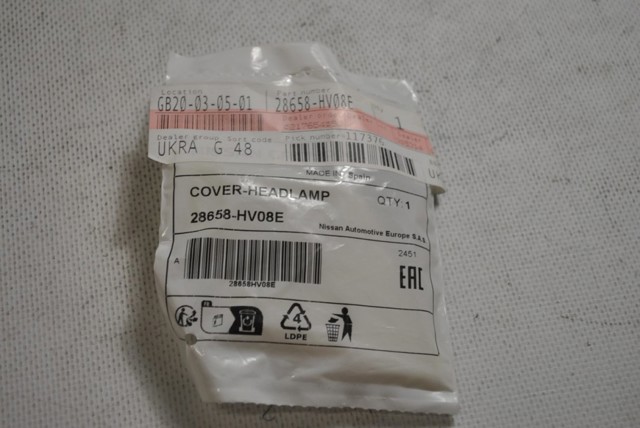 Накладка форсунки омивача фари передньої TQ25476 Tqparts