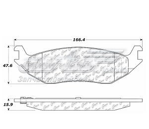 Задні дискові колодки Centric Parts 10208980