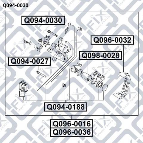 Направляюча супорту заднього, верхня Q-fix Q0940030 ціна, від 4.91 USD