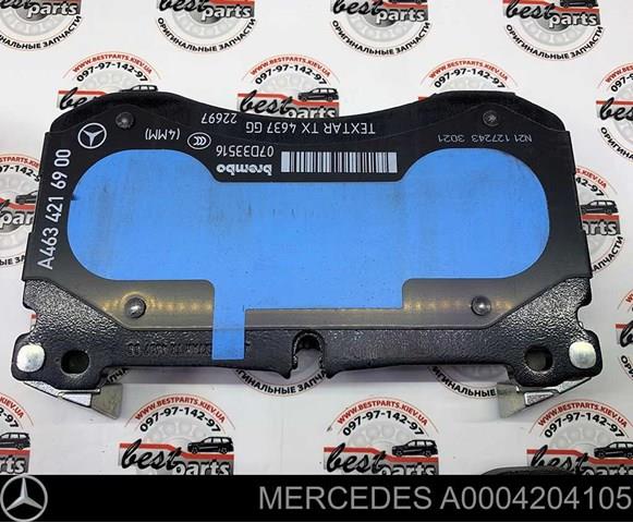 Купити A0004204105 Mercedes Колодки гальмівні передні, дискові