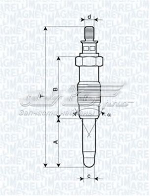 Свічка накалу 062900010304 Magneti Marelli