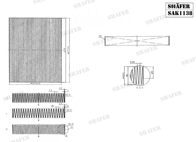 Купити SAK1138 Shafer Фільтр салону вугільний