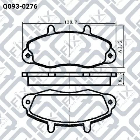 Q0930276 Q-fix Передні гальмівні колодки