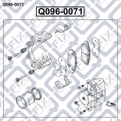 Супорт гальмівний передній лівий Q-fix Q0960071 ціна, від 31.69 USD