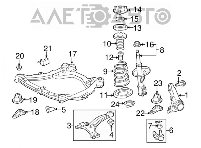 Амортизатор передній, правий 4851009874 Toyota